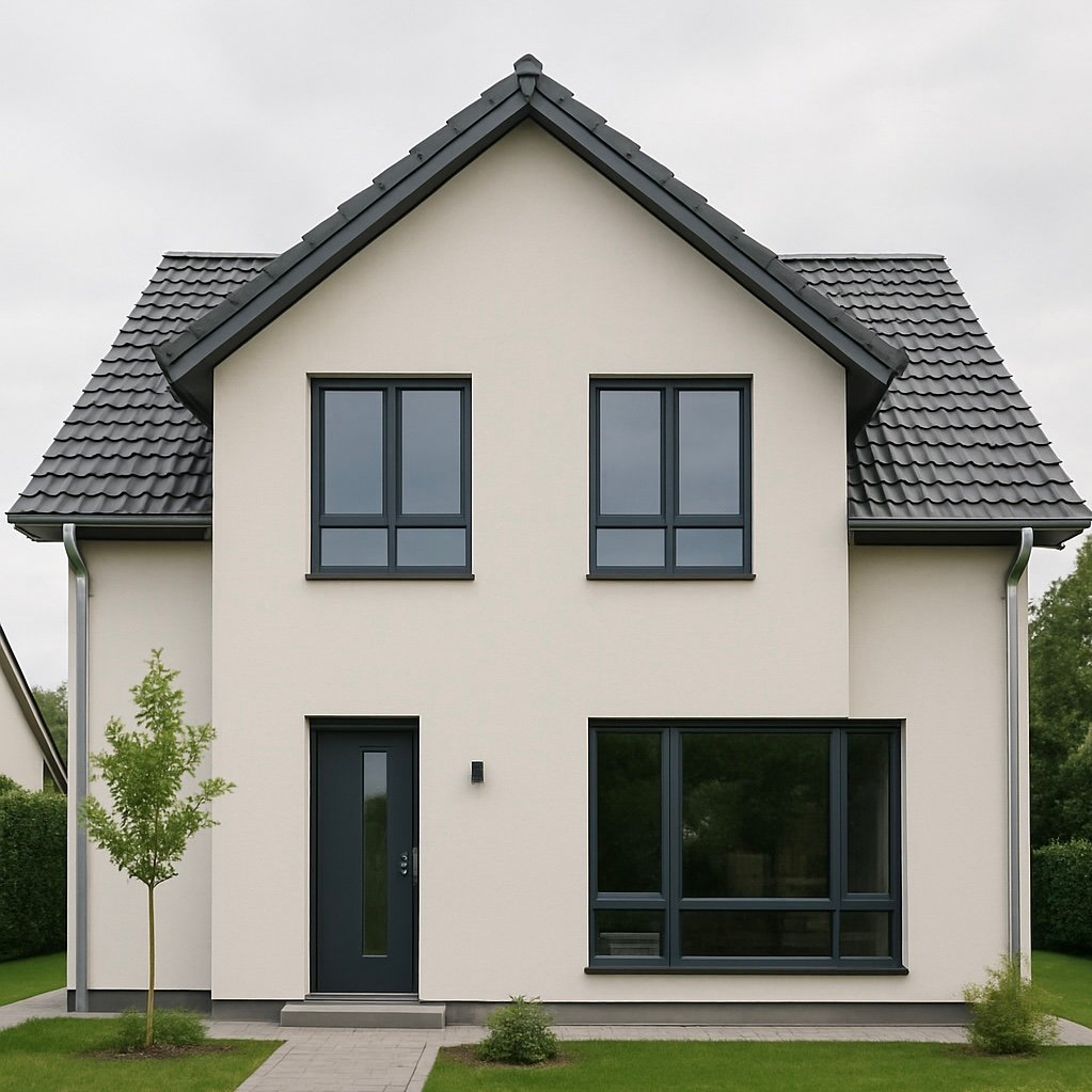 Leistungen Hauskaufberatung - Ein Bausachverständiger berät ein Paar beim Hauskauf, während er die Bausubstanz eines Hauses prüft.