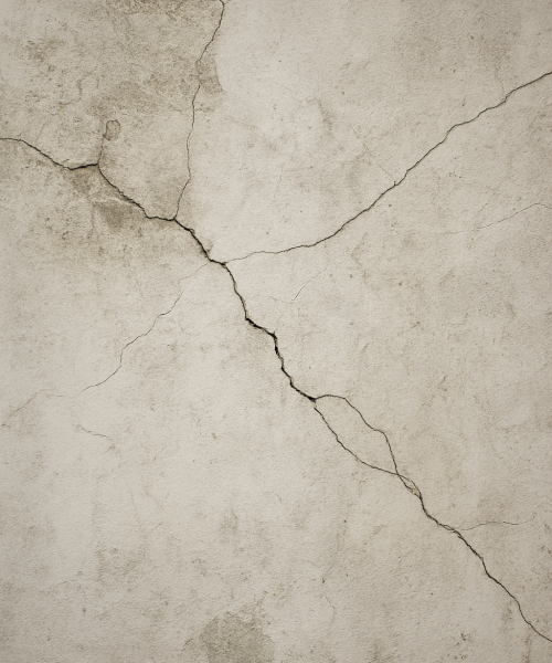 Bauschäden erkennen - Ein Bausachverständiger mit modernem Messgerät prüft eine feuchte Wand auf Schimmel und Risse.